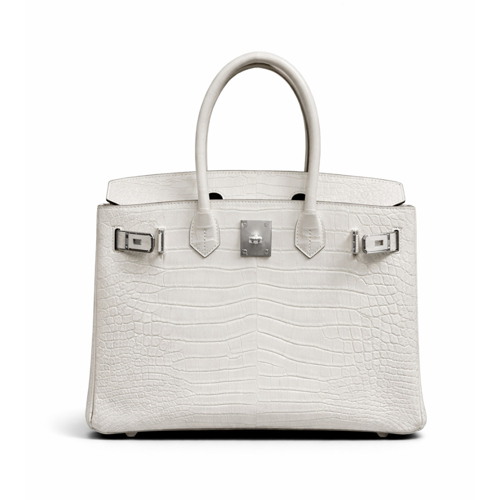 Hermes Birkin 35 Blanc Crocodile Palladium Hardware - Image 3