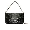 Valentino Loco Small Vlogo Shoulder Bag Black 20Cm