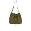 Saint Laurent Paris Vii Medium Flat Hobo Bag In Smooth Leather Army Green 28Cm