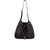Saint Laurent Paris Vii Medium Flat Hobo Bag In Smooth Leather Black 28Cm 697941Aaamd1000