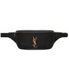 Saint Laurent Belt Bag Ysl Logo Appliqu?D Leather Black 25Cm