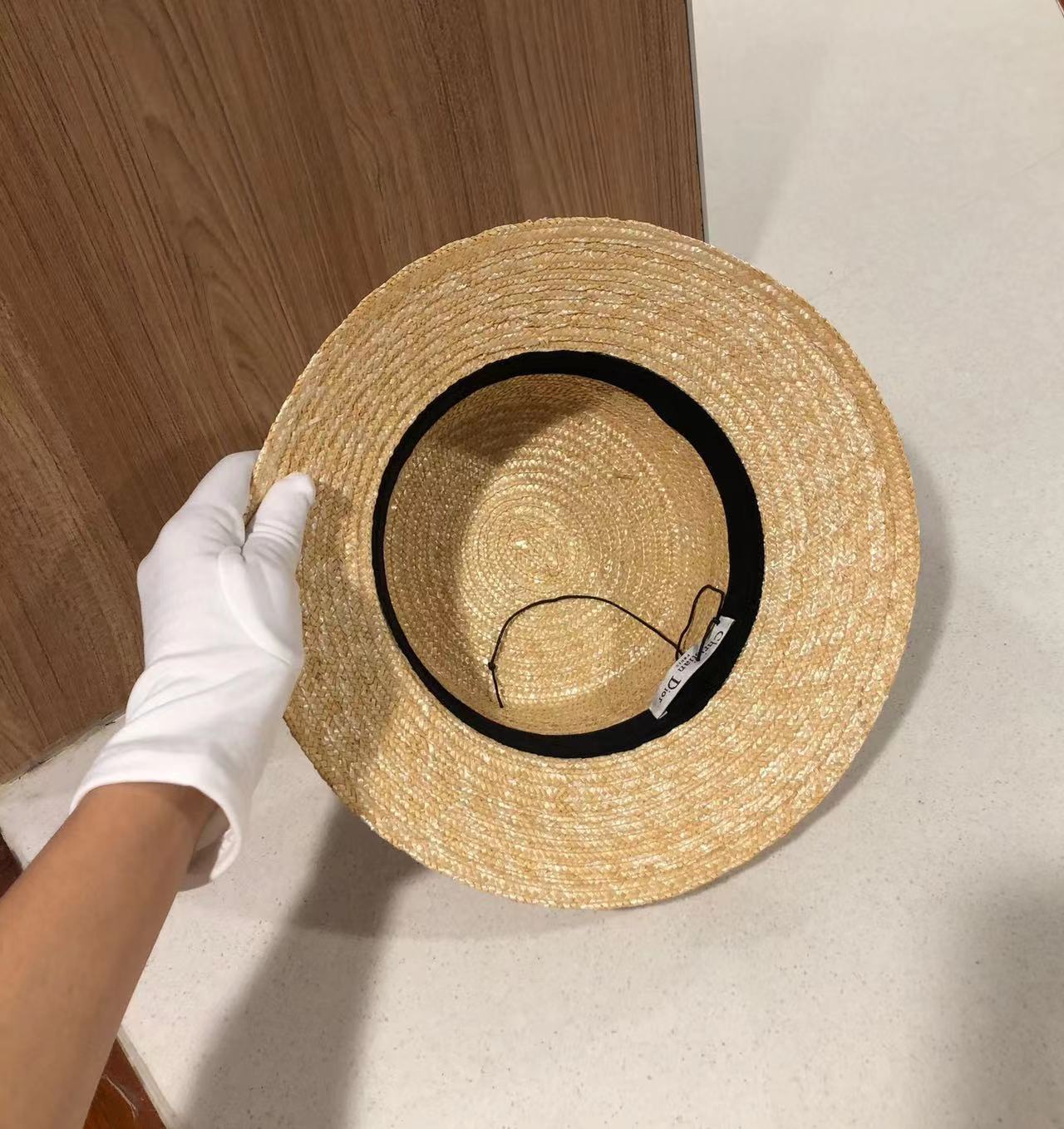 Dior Large Brim Hat With Black Band - Image 4