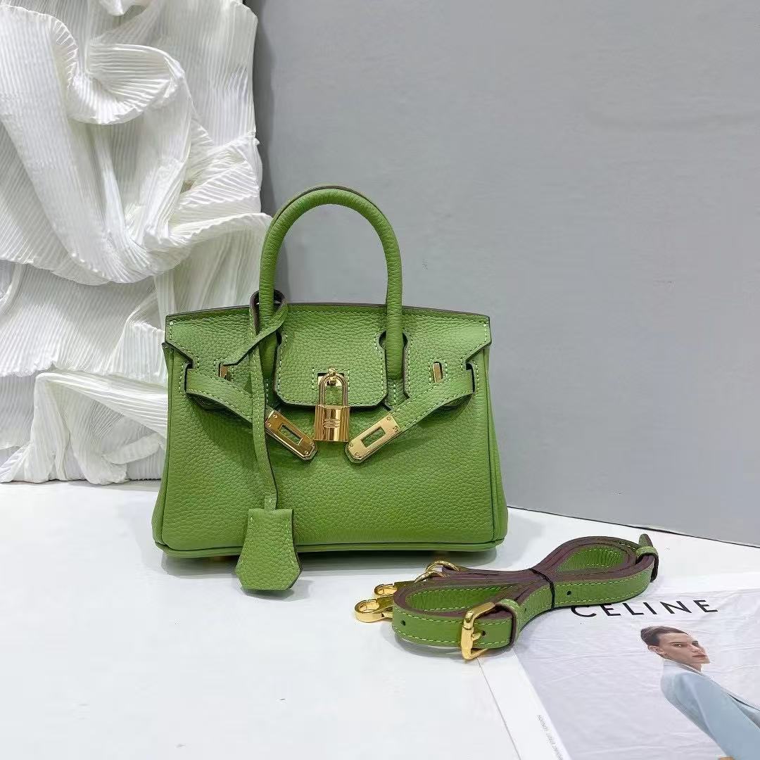 HERMES BIRKIN MINI GOLD HARDWARE EPSOM LIGHT GREEN 20CM - Image 2