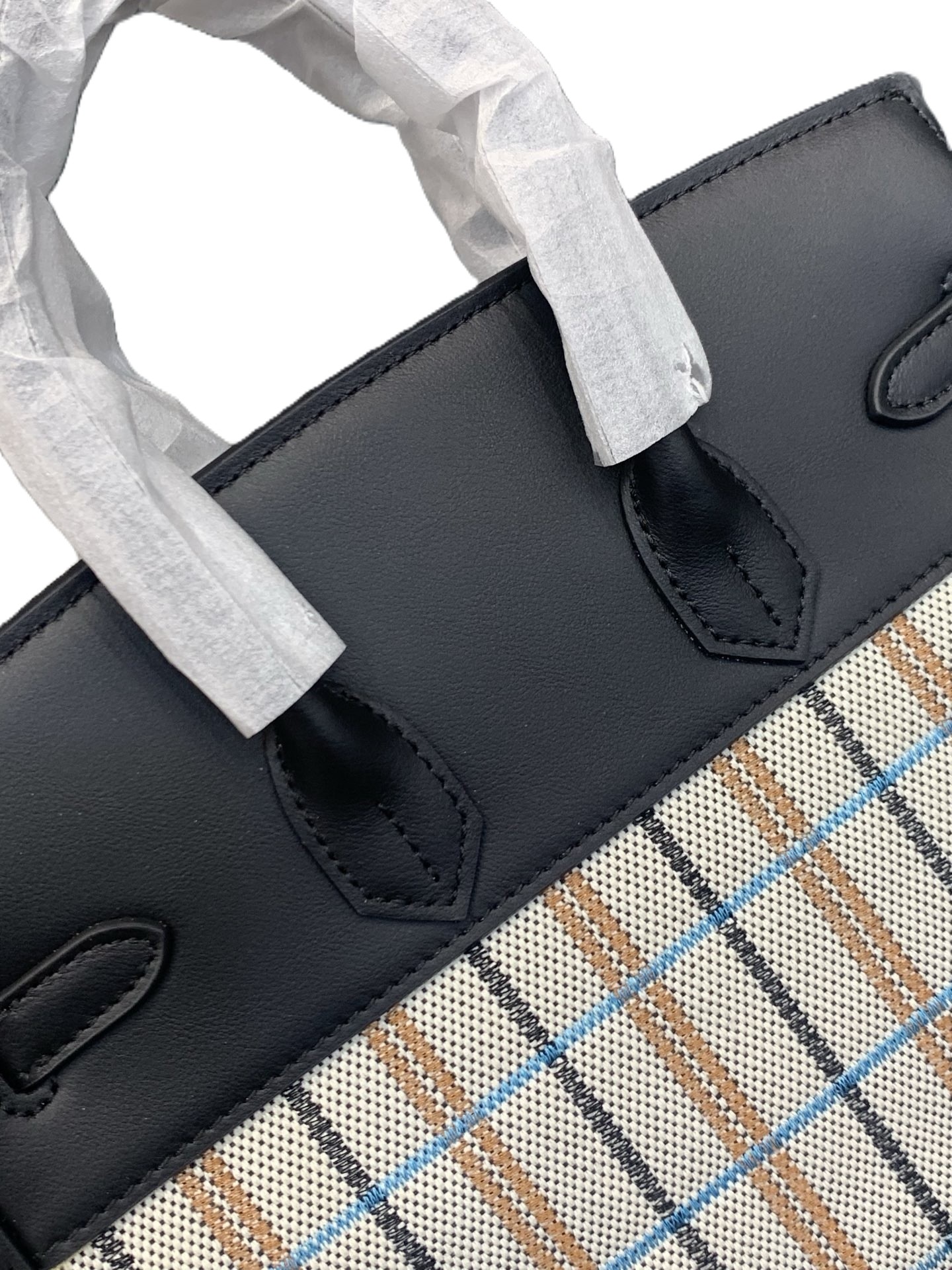 Hermes Birkin Light 30 Multicolor Toile and Black Swift Palladium Hardware - Image 5