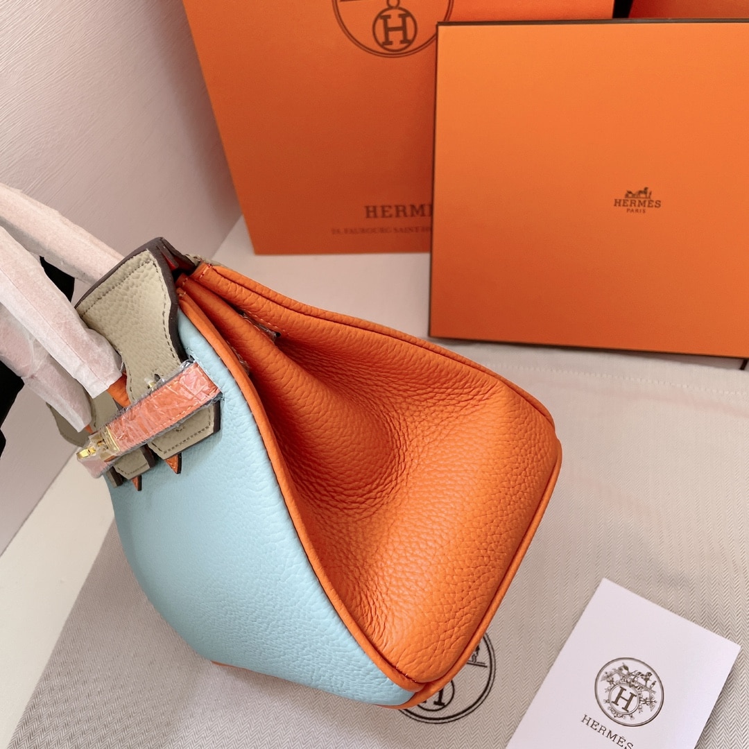 HERMES BIRKIN MINI GOLD HARDWARE EPSOM MULTICOLOR 25CM - Image 4