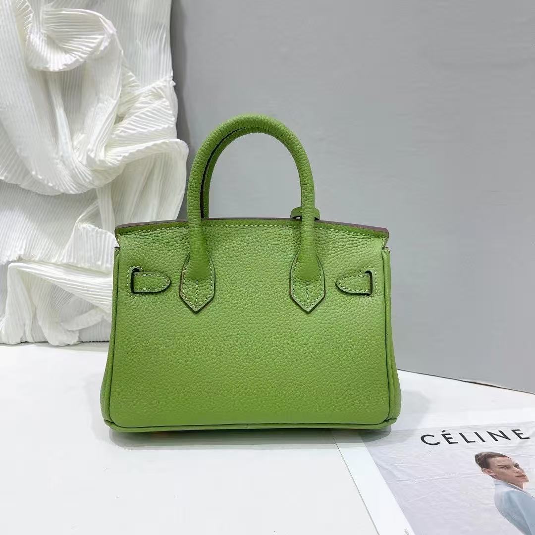 HERMES BIRKIN MINI GOLD HARDWARE EPSOM LIGHT GREEN 20CM - Image 4