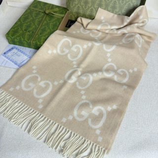 Gucci GG Cashmere Jacquard Scarf - Image 4