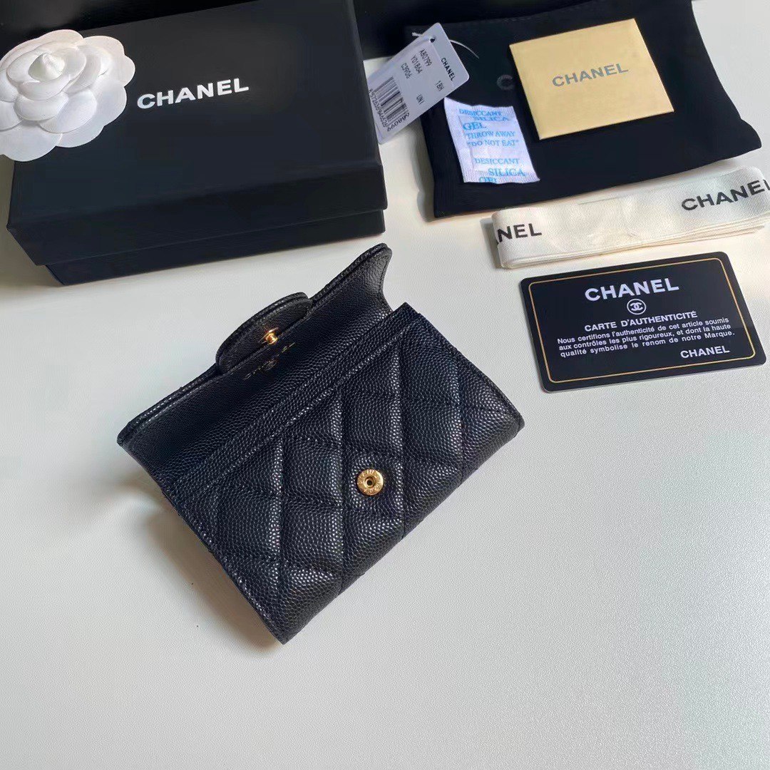 Chanel Classic Card Holder Wallet Black Ap0214 - Image 5