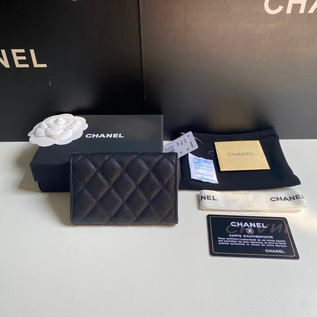 Chanel Classic Card Holder Wallet Black Ap0214 - Image 3
