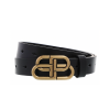 Salvatore Ferragamo Gancini Black Leather Belt With Gold Metal Buckle - 90 Eu 105 Cm