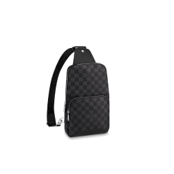 Louis Vuitton Avenue Slingbag Damier Infini Onyx Silver 31Cm N40097