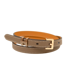 Hermes Leather Belts Pop H Grey 15mm