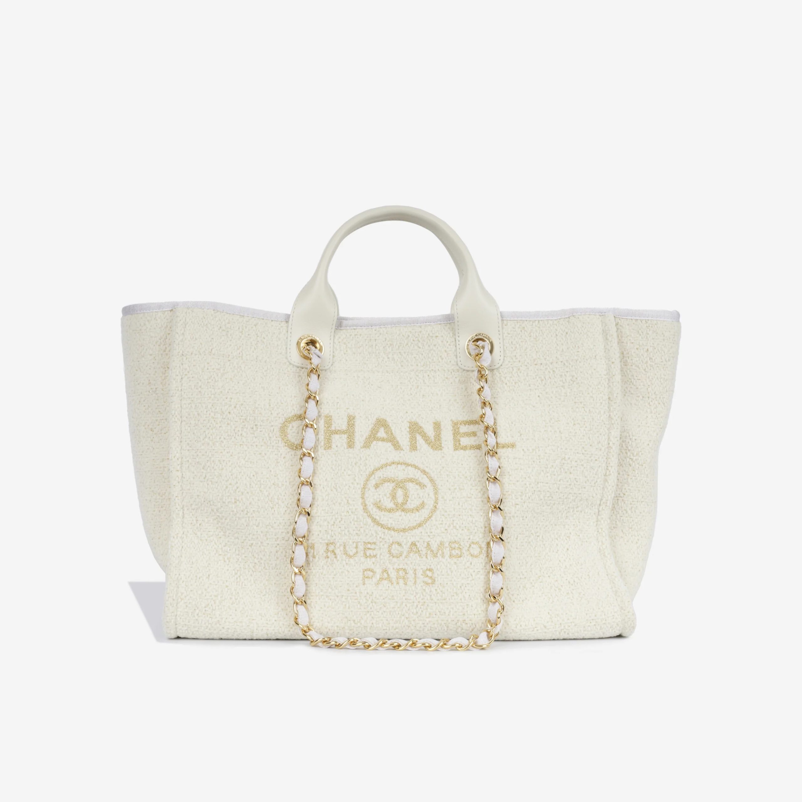 Chanel Small Deauville Canvas Tote 34Cm