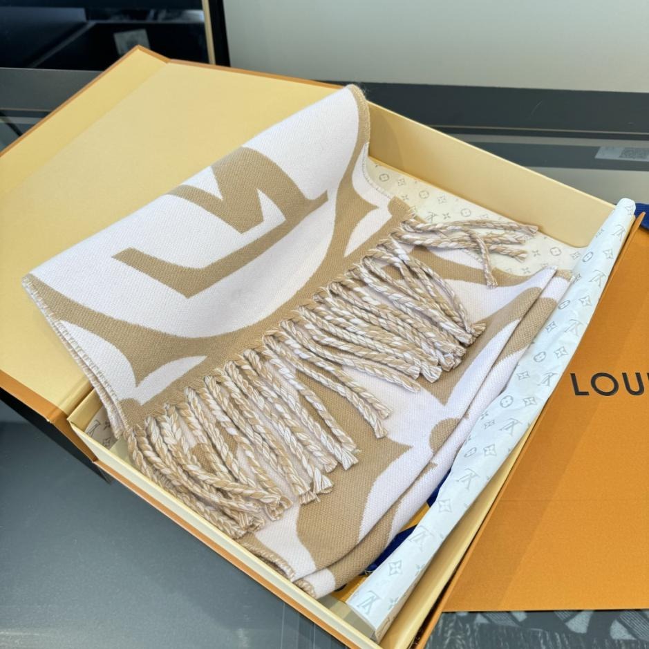 Louis Vuitton LV Medallion Wool Scarf - Image 3