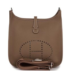Hermes Evelyne Iii Pm Etoupe Clemence Palladium Hardware