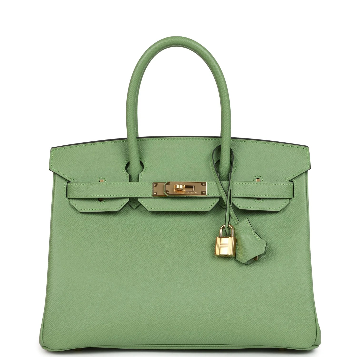 H Handbags Birkin 30 Vert Criquet Epsom Gold Hardware
