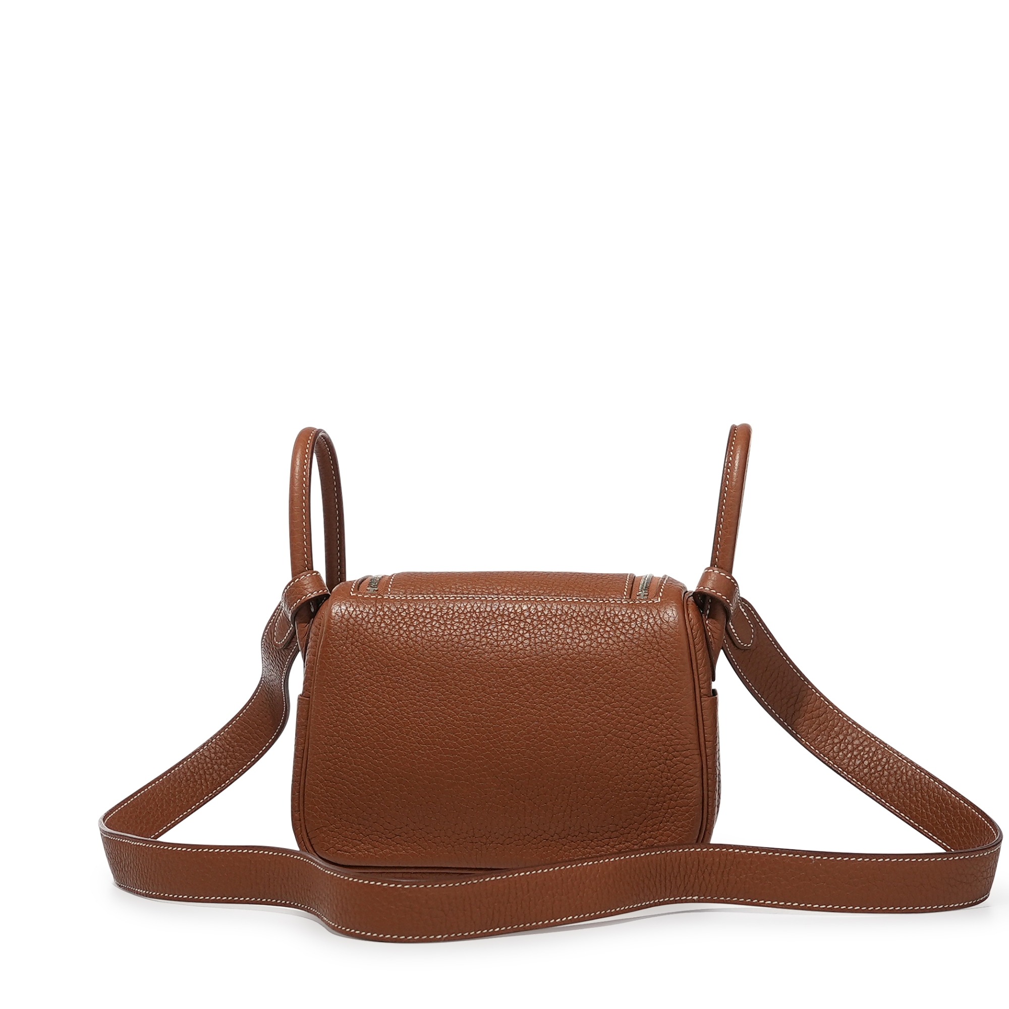 Hermes Gold Clemence Mini Lindy 30 Palladium Hardware - Image 2