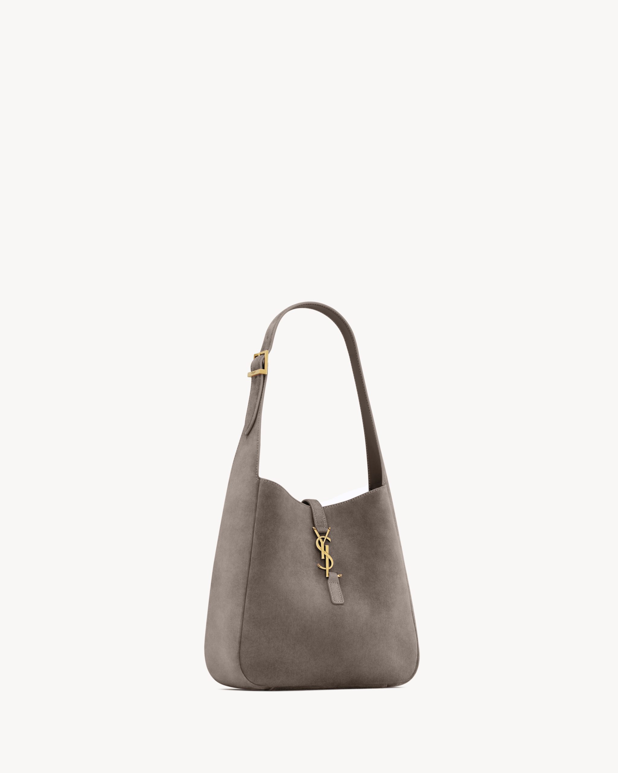 Saint Laurent Small Le Hobo Bag Brown Grey - Image 2