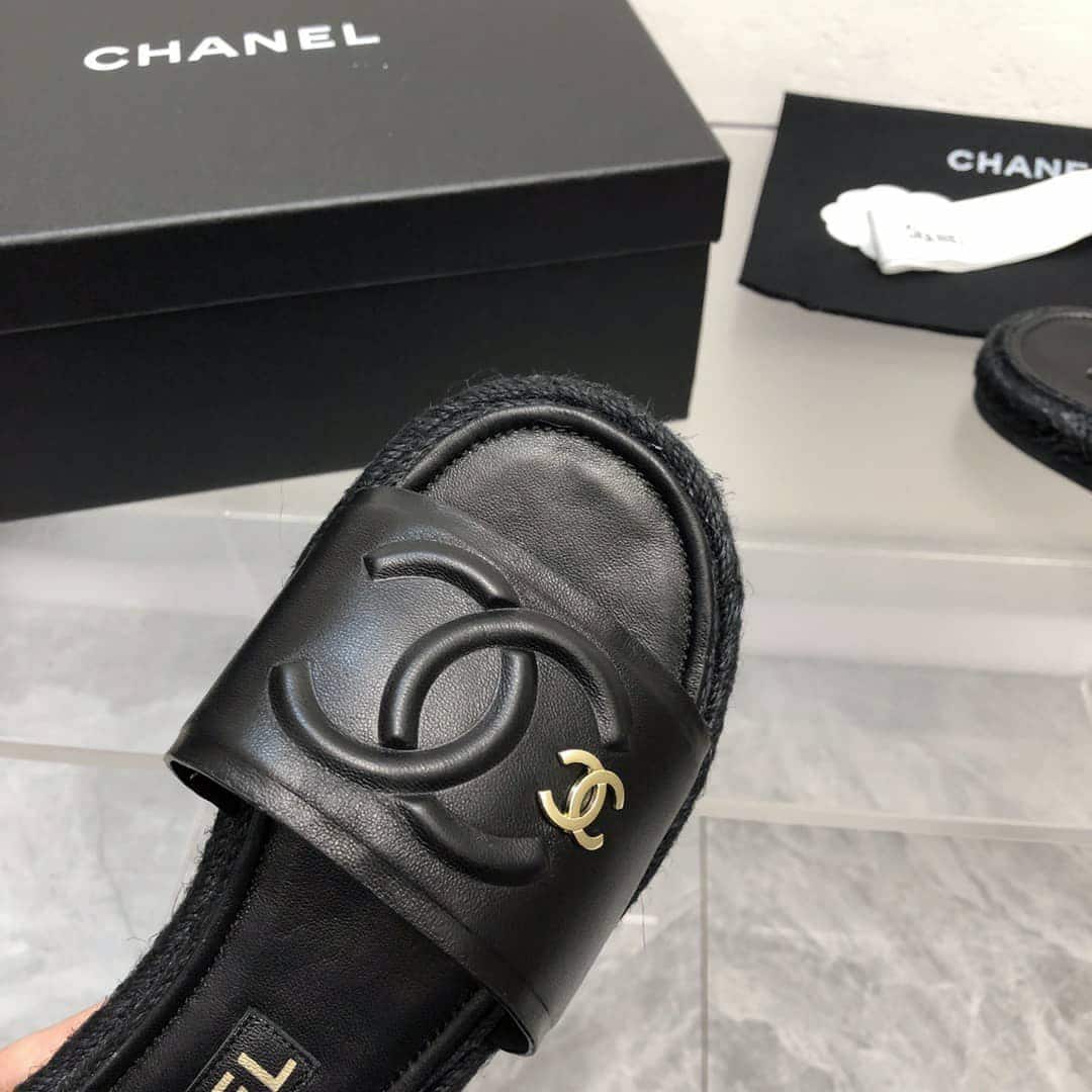Chanel Black Slide Cc Logo - Image 6
