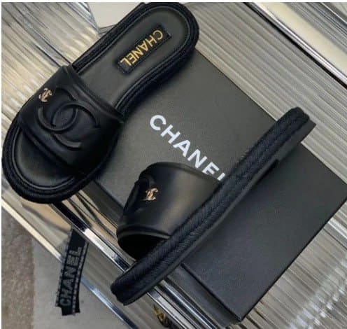 Chanel Black Slide Cc Logo - Image 7
