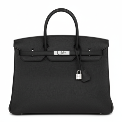 Hermes Handbags Birkin 40 Black Togo Silver Hardware