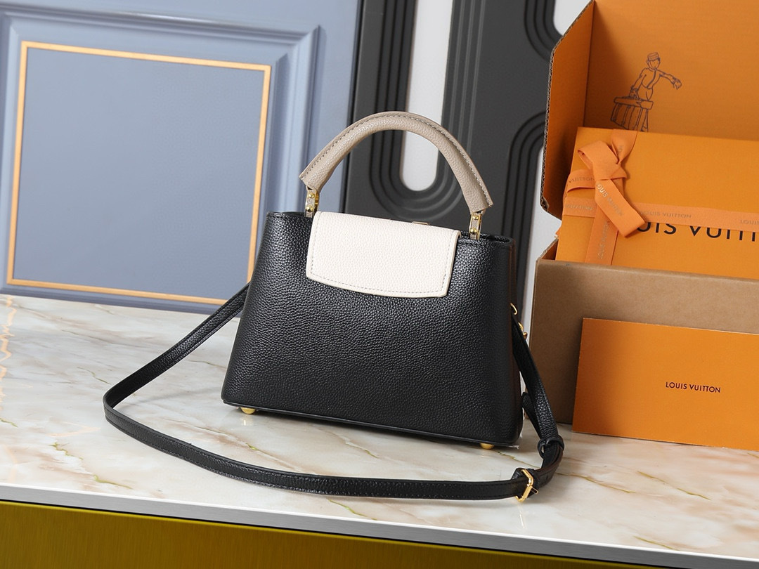 Louis Vuitton Capucines Taurillon Cowhide Black And Grey 27Cm M20708 - Image 8