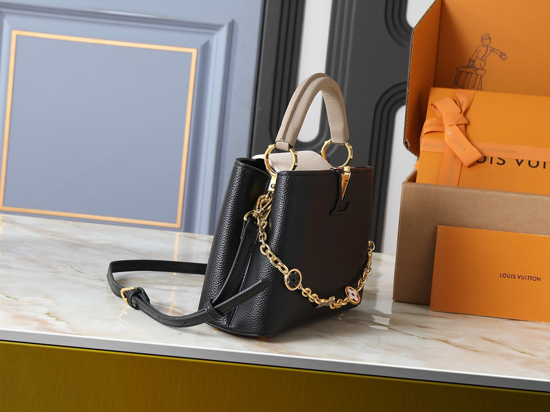 Louis Vuitton Capucines Taurillon Cowhide Black And Grey 27Cm M20708 - Image 9