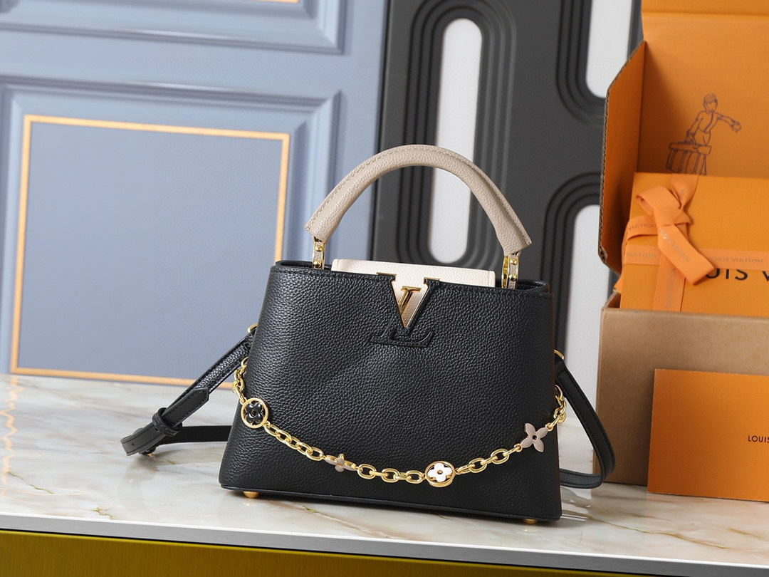 Louis Vuitton Capucines Taurillon Cowhide Black And Grey 27Cm M20708 - Image 10
