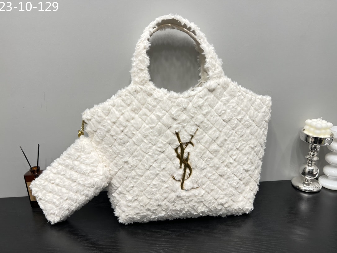 Saint Laurent Icare Maxi Shopping Bag White 39Cm - Image 2