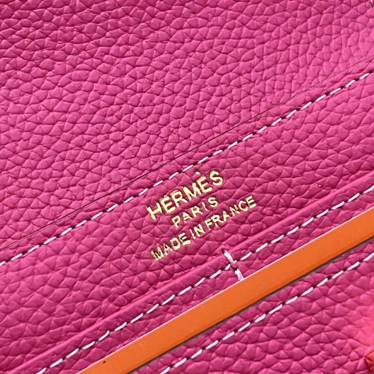 Hermes Pink Constance Slim Wallet - Image 4