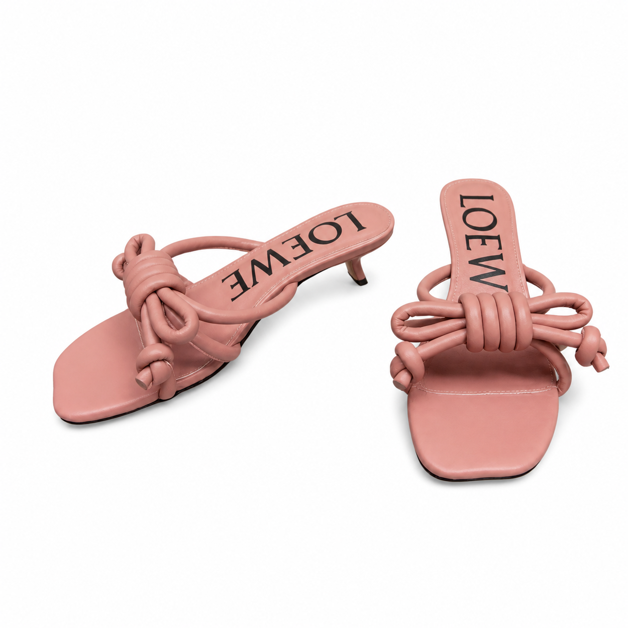 Loewe Lambskin Blush Knot Sandal - Image 4