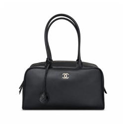 Chanel Large "Perfect Bowling" Bag Black Calfskin Gold Hardware