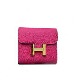 Hermes Pink Constance Slim Wallet