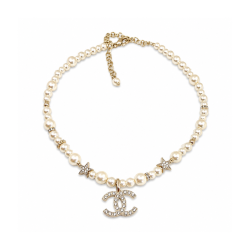 Chanel CC Pearl And Strass Star Sautoir Necklace