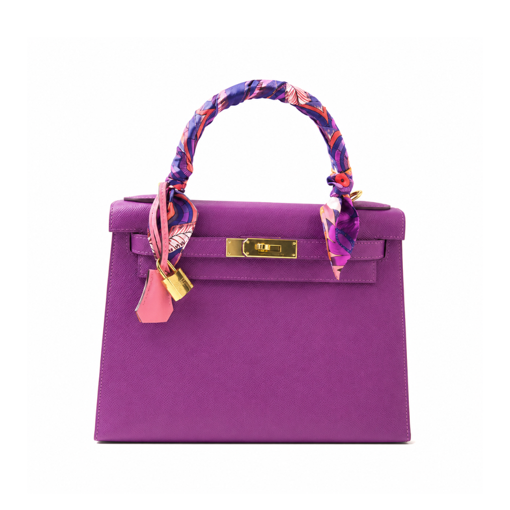 Hermès 25cm Kelly Sellier Anemone Epsom Leather Gold Hardware