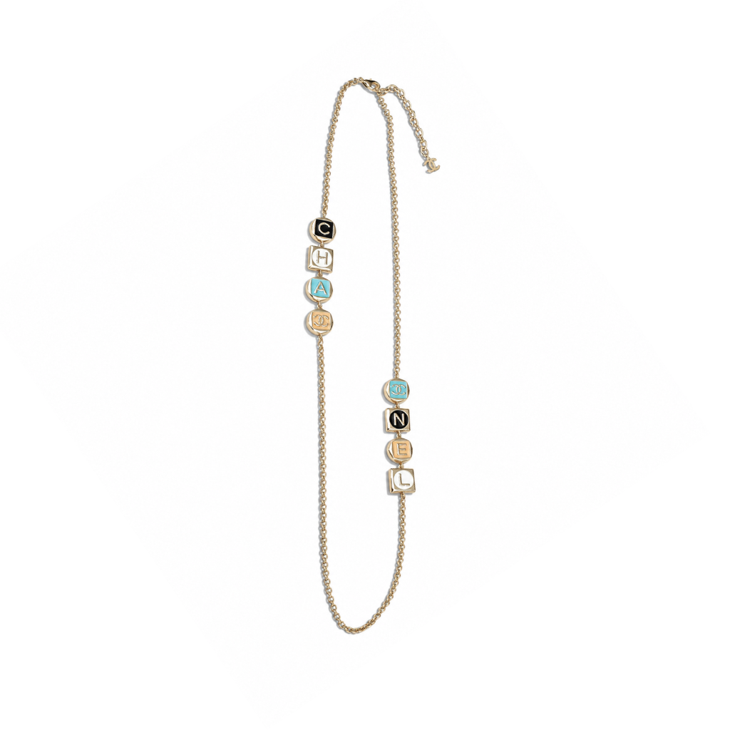 Chanel Gold-Tone CC And Multicolor Resin Sautoir Necklace