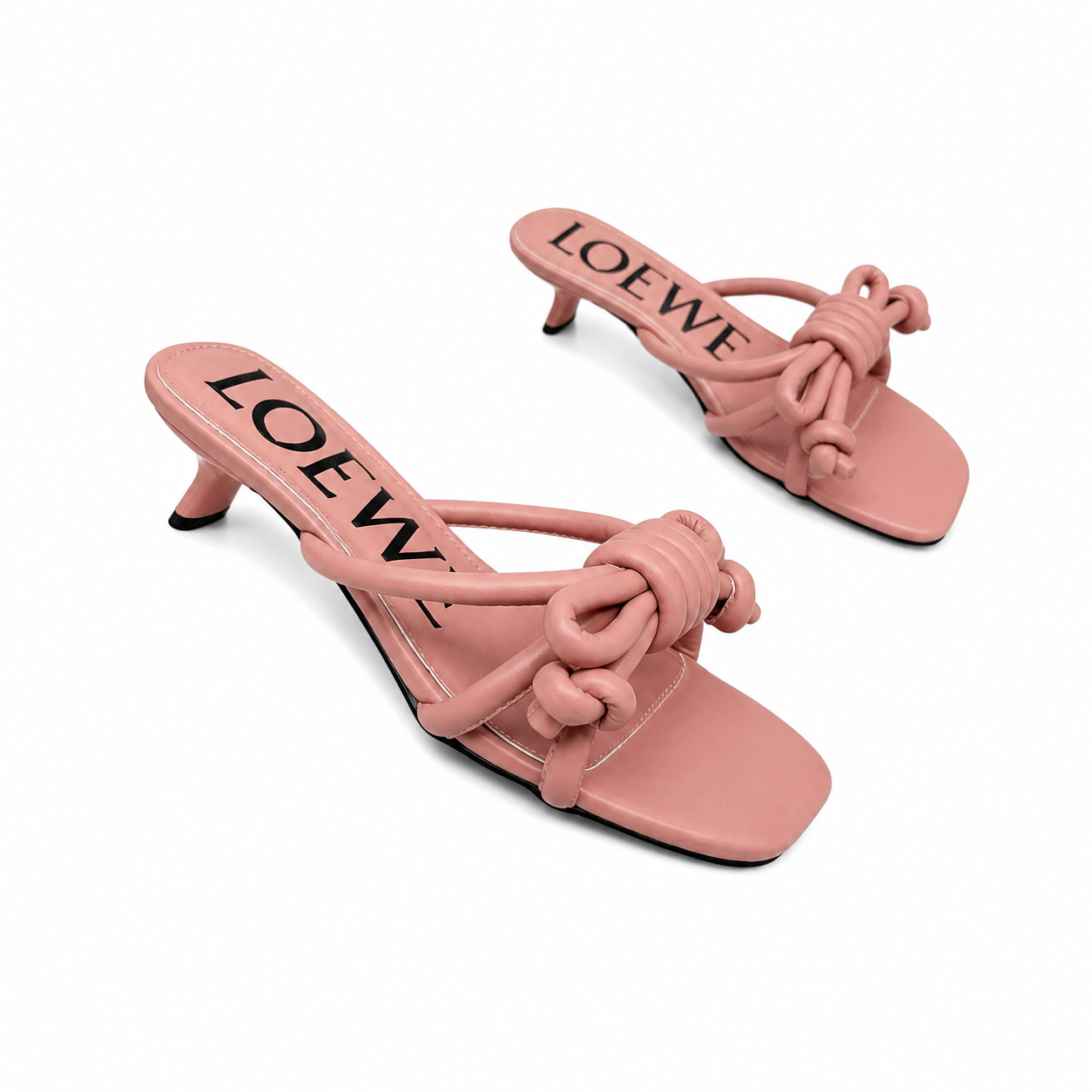 Loewe Lambskin Blush Knot Sandal - Image 3