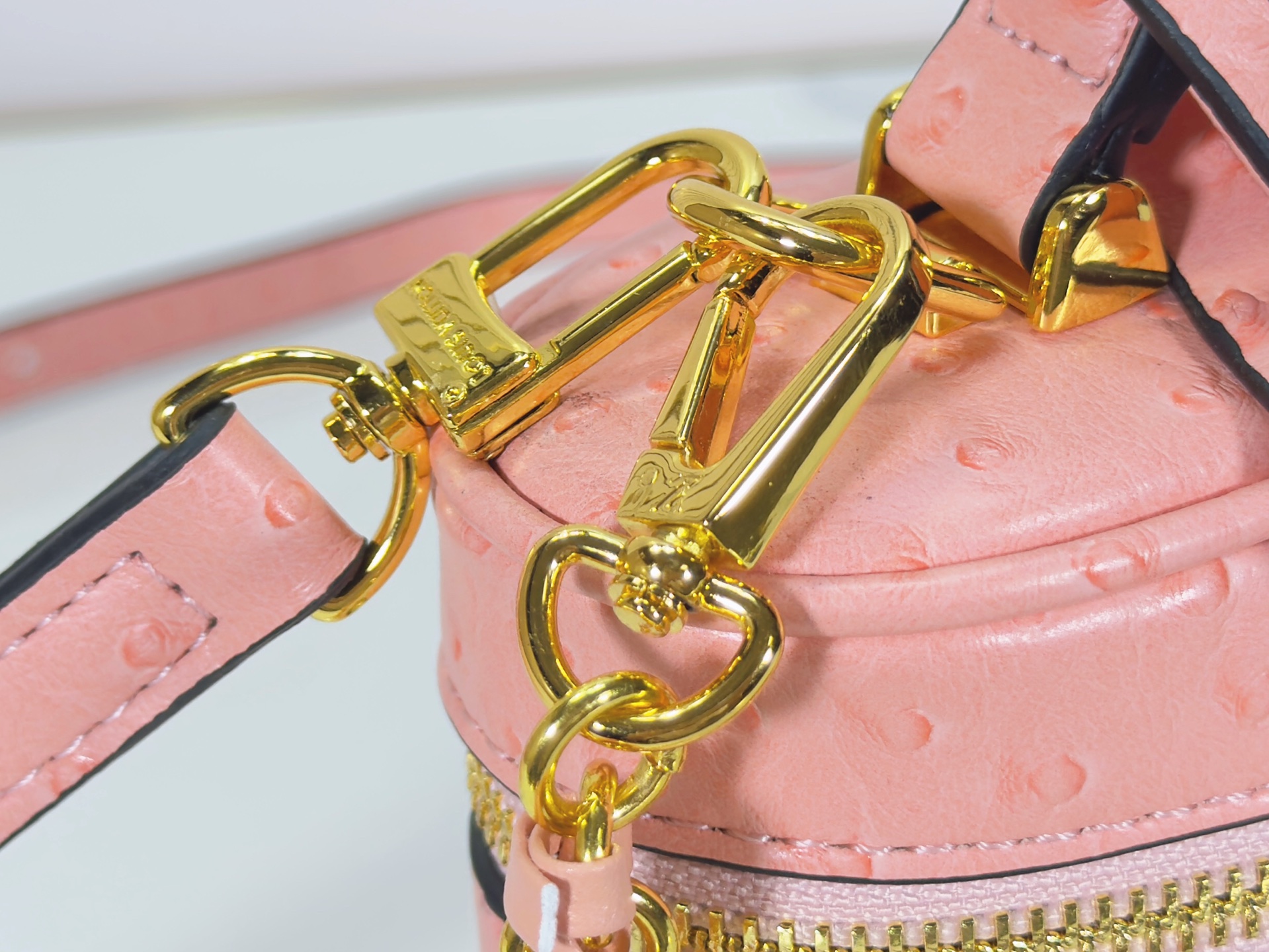 Louis Vuitton Ostrich Vanity Chain Pouch Pink - Image 8