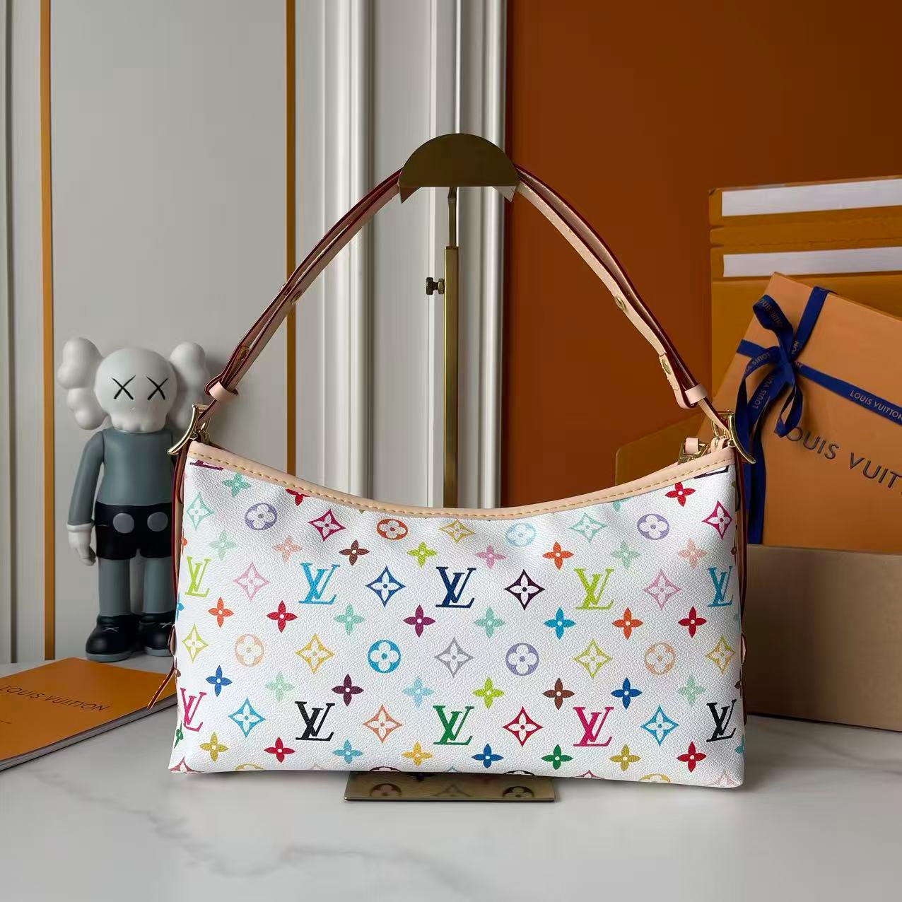 Louis Vuitton LV X TM Monogram Multicolor CarryAll East West White Bag - Image 7