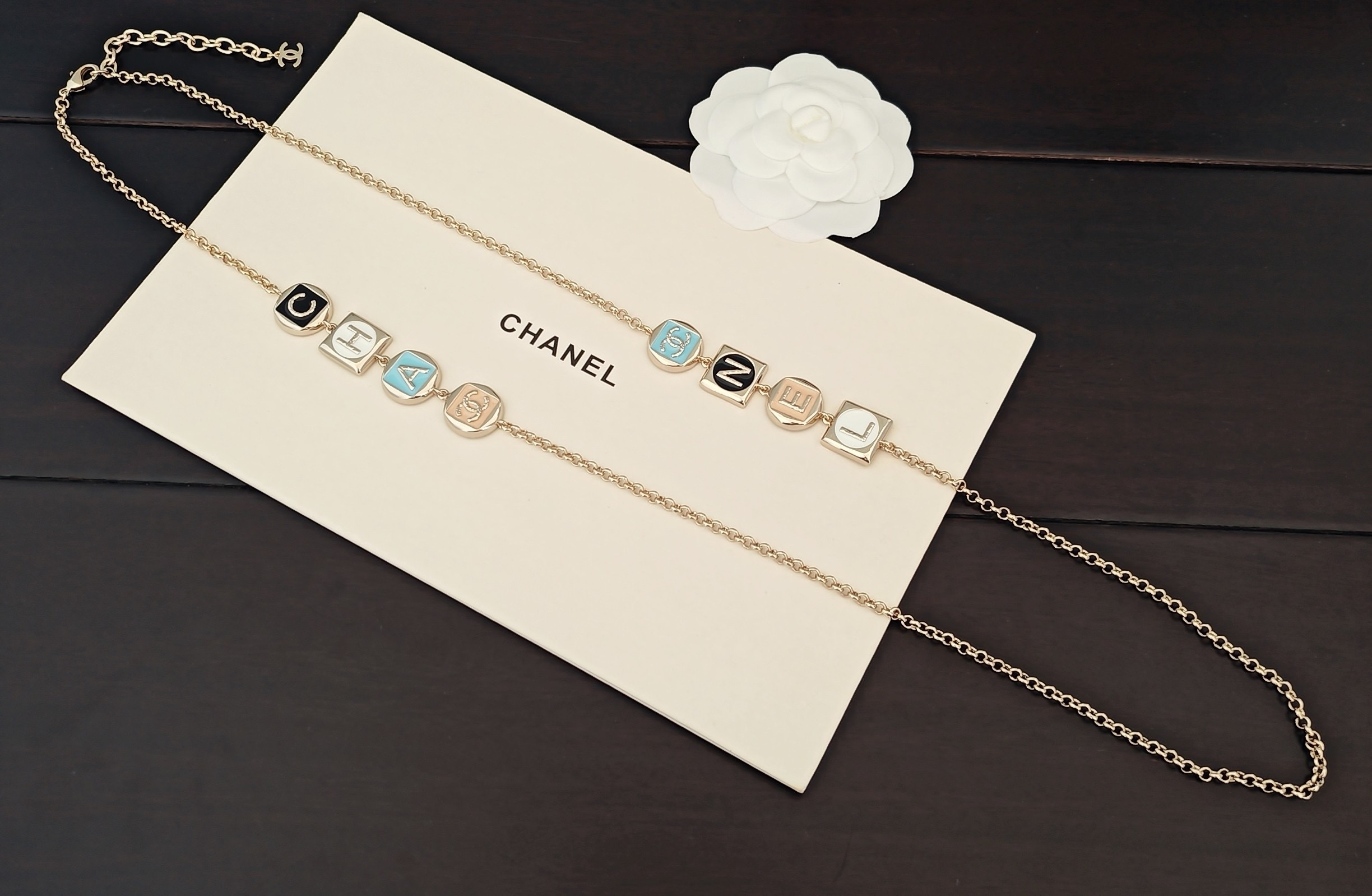Chanel Gold-Tone CC And Multicolor Resin Sautoir Necklace - Image 2