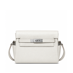 Hermès Kelly Messenger Bag PM In White With Palladium Hardware